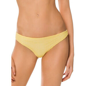 Onia Lily Ribbed Crochet Me Hipster Bikini Bottom Honey Size XS
